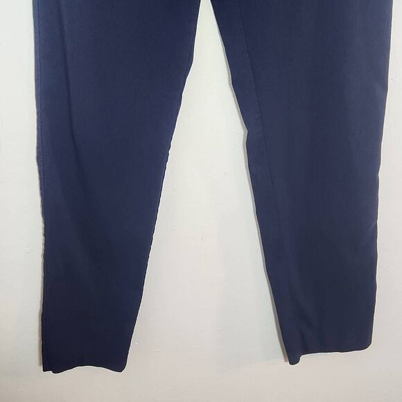 Valerie Stevens Navy Fitted Ankle Pull-on Pants Size 12 Preppy Navy Ankle Pants - Picture 3 of 8